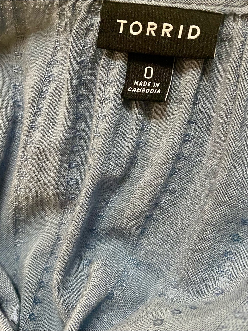 Torrid Baby Tiered Blue Button Down Babydoll Top - Size 0 - NWOT! - Picture 10 of 11